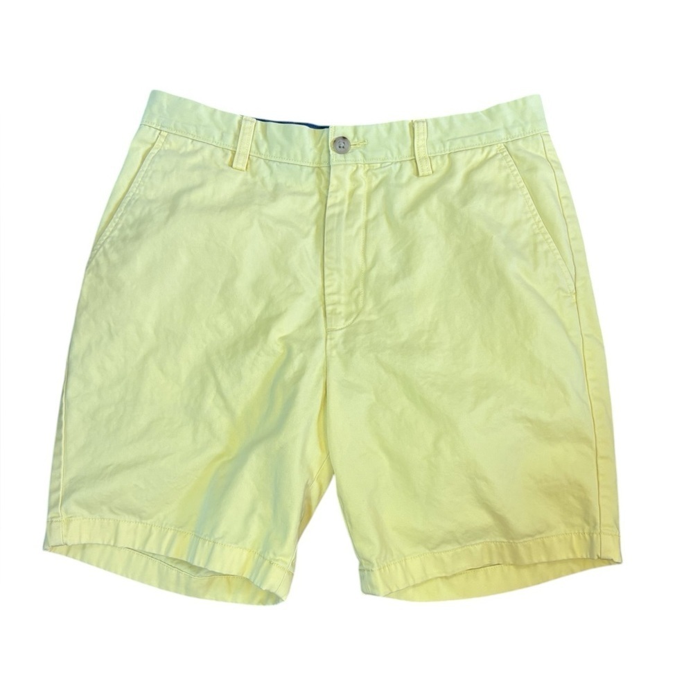 Nautica Yellow Flat Front Shorts Lightweight Casual